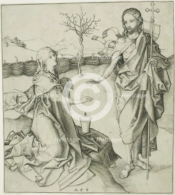 Christ Appearing to the Magdalen—Noli Me Tangere, n.d. Creator: Martin Schongauer.