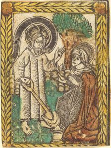 Christ Appearing to the Magdalene as a Gardner, 1460/1480. Creator: Master of the Borders with the Four Fathers of the Church