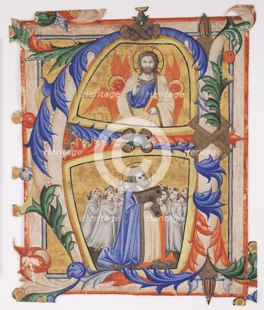 Christ appearing to David and a group of Camaldolese monks, 1390-1410. Artist: Andrea di Bartolo (bef. 1389-1428)