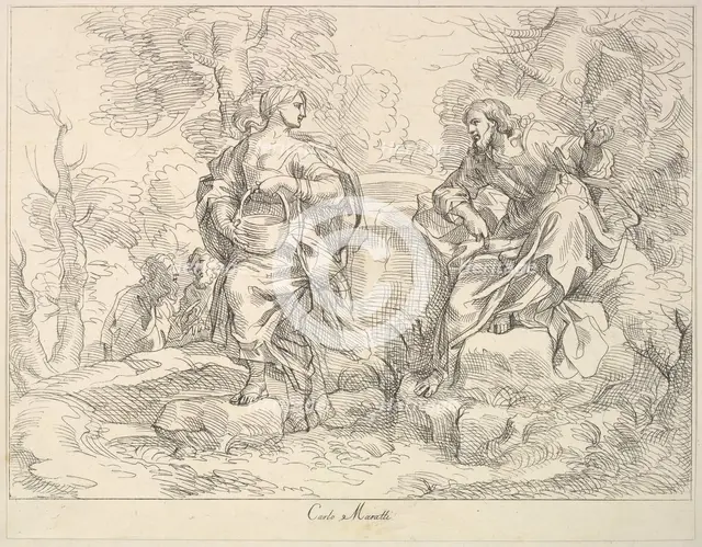 Christ appearing to Mary Magdalen(?), 1740-1802. Creator: Giuseppe Canale.