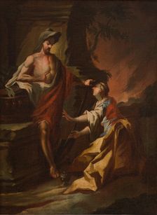 Christ Appearing to Mary Magdalene as a Gardener (Noli me tangere), 2nd half of 18th century. Creator: Circle of Paul Troger