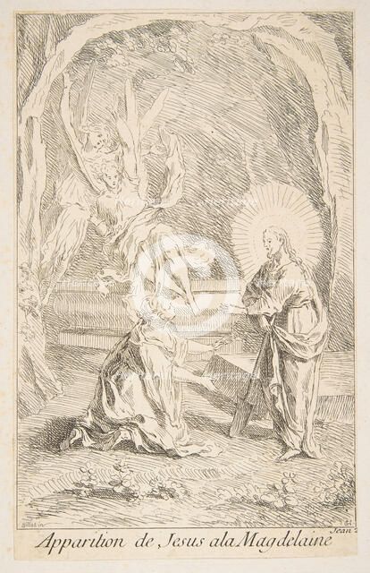 Christ appearing to Mary Magdelen.n.d. Creators: Claude Gillot, Jacques Gabriel Huquier.