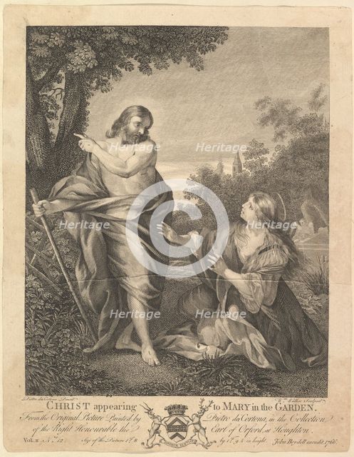 Christ Appearing to Mary in the Garden, before 1766. Creator: William Walker.