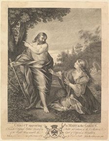 Christ Appearing to Mary in the Garden, before 1766. Creator: William Walker