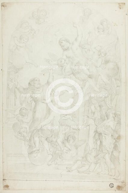 Christ Appearing to Monastic Saint in Ecstasy, n.d. Creator: Unknown.
