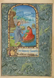 Christ Appearing to Saint James the Greater; Prayer Book of Charles the Bold, 1469. Creator: Lieven van Lathem