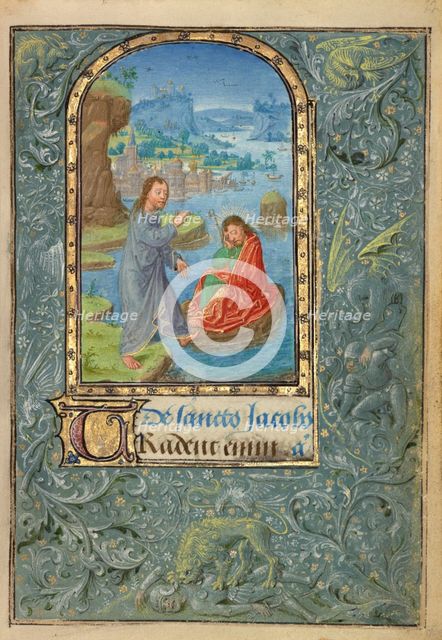 Christ Appearing to Saint James the Greater; Prayer Book of Charles the Bold, 1469. Creator: Lieven van Lathem.