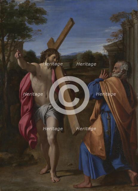 Christ appearing to Saint Peter on the Appian Way (Domine, Quo Vadis?), ca 1602. Artist: Carracci, Annibale (1560-1609)
