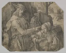 Christ Appearing to St. Mary Magdalene as a Gardener, 1519. Creator: Lucas van Leyden
