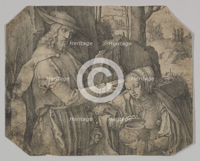 Christ Appearing to St. Mary Magdalene as a Gardener, 1519. Creator: Lucas van Leyden.