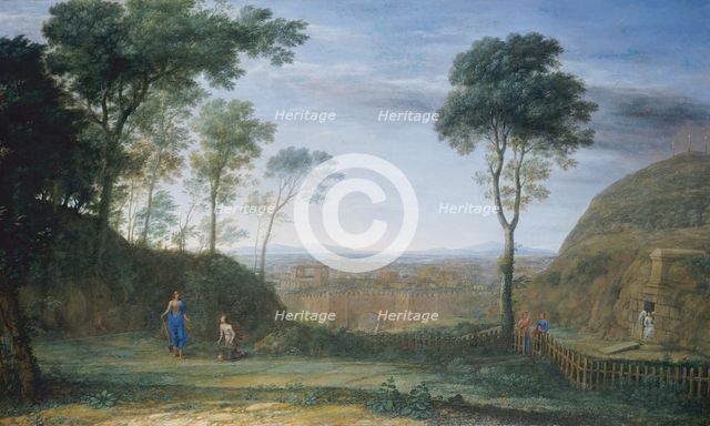 Christ Appears in front of Mary Magdalene (Noli me tangere), 1681. Creator: Claude Lorrain.