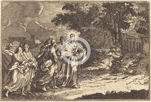 Christ Arrives on the Mount of Olives. Creator: Unknown.