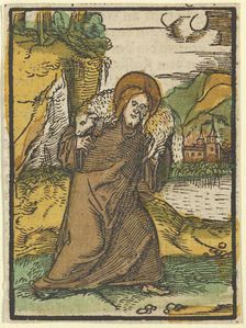 Christ as Good Shepherd, from Das Plenarium, 1517. Creator: Hans Schäufelein the Elder