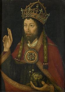 Christ as Salvator Mundi, c.1500. Creator: Anon