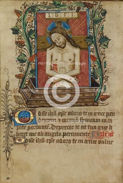 Christ as the Man of Sorrows; Illustrated Vita Christi..., about 1480-1490. Creator: Unknown.
