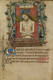 Christ as the Man of Sorrows; Illustrated Vita Christi..., about 1480-1490. Creator: Unknown