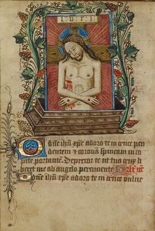 Christ as the Man of Sorrows; Illustrated Vita Christi..., about 1480-1490. Creator: Unknown