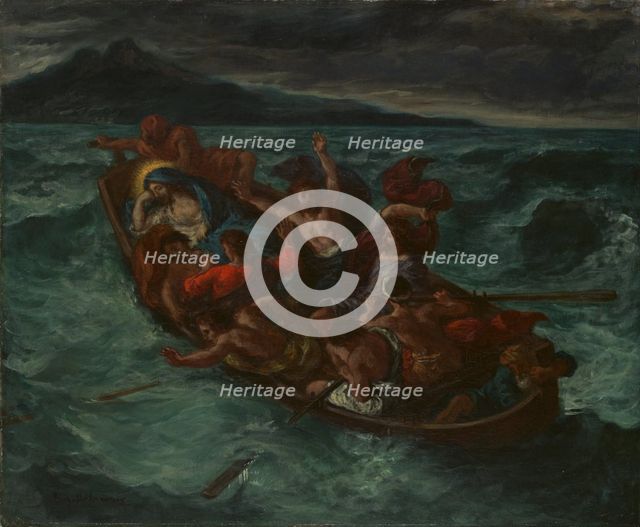 Christ Asleep during the Tempest, ca. 1853. Creator: Eugene Delacroix.