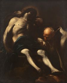 Christ buried by Joseph of Arimathea, 17th century. Creator: Giacinto Brandi