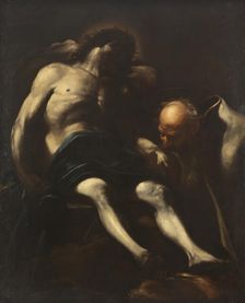 Christ buried by Joseph of Arimathea, 17th century. Creator: Giacinto Brandi