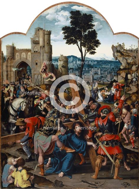 Christ bearing the cross, 1533. Creator: Pieter Coecke van Aelst.