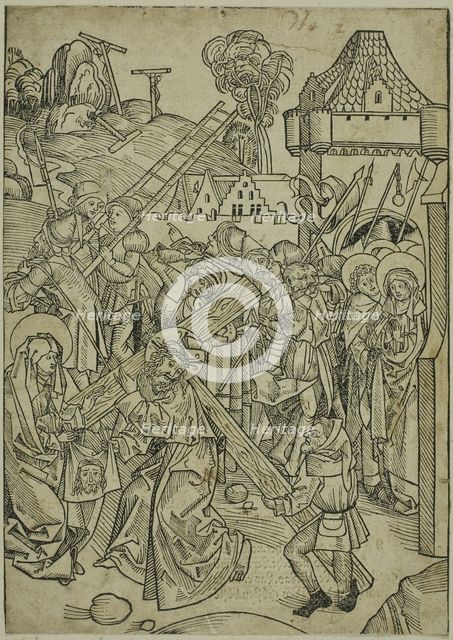 Christ Bearing the Cross, page 81, from the Treasury (Schatzbehalter), 1491. Creator: Michael Wolgemut.