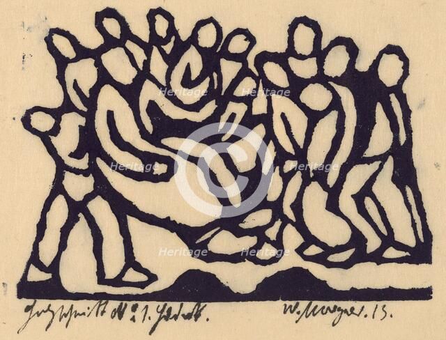 Christ before the High Council, 1913. Creator: Morgner, Wilhelm.