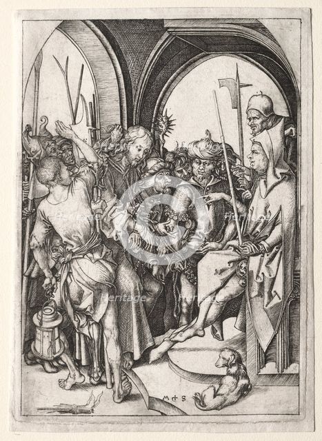 Christ Before the High Priest. Creator: Martin Schongauer (German, c.1450-1491).