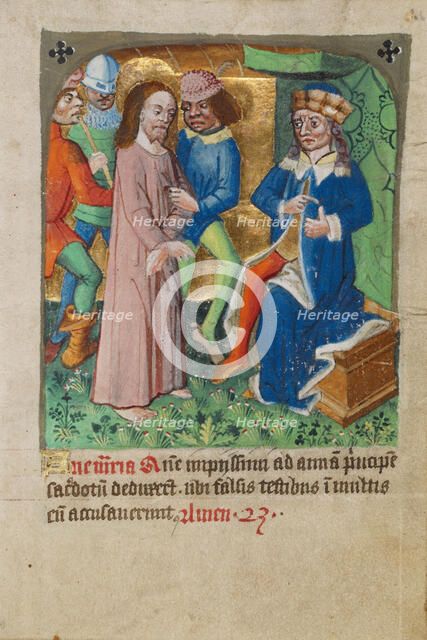 Christ before Annas, about 1480-1490. Creator: Unknown.