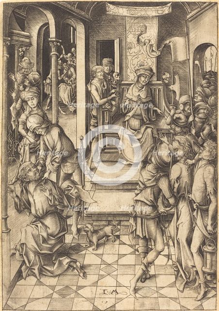 Christ before Annas, c. 1480. Creator: Israhel van Meckenem.