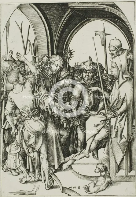 Christ Before Annas, c. 1480. Creator: Martin Schongauer.