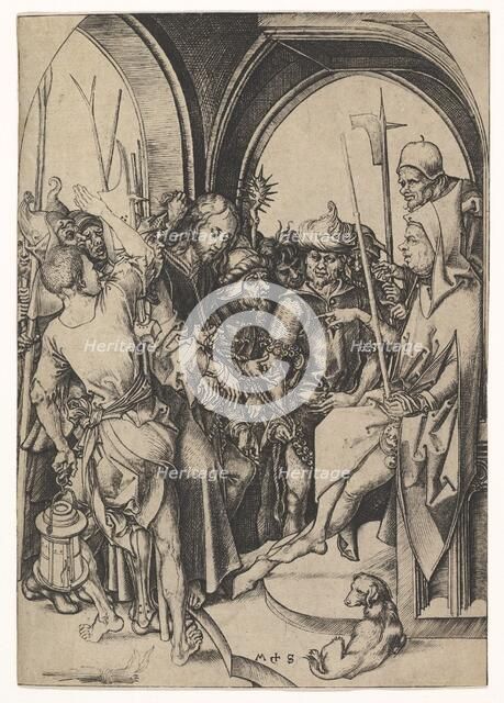 Christ before Annas, ca. 1435-1491. Creator: Martin Schongauer.