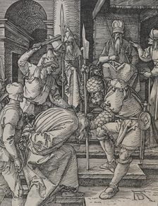 Christ before Annas. From: The small Passion., c.1508-1509. Creator: Albrecht Durer