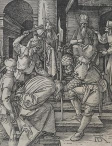 Christ before Annas. From: The small Passion., c.1508-1509. Creator: Albrecht Durer