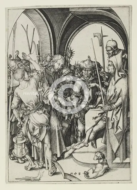 Christ before Annas, late 15th century. Artist: Martin Schongauer.