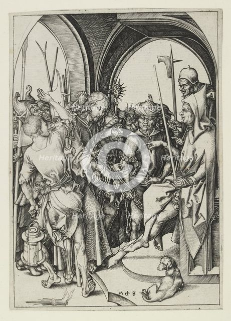 Christ before Annas, late 15th century. Artist: Martin Schongauer.