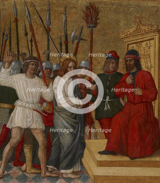 Christ Before Caiaphas, 1470-1475. Creator: Antonio della Corna.