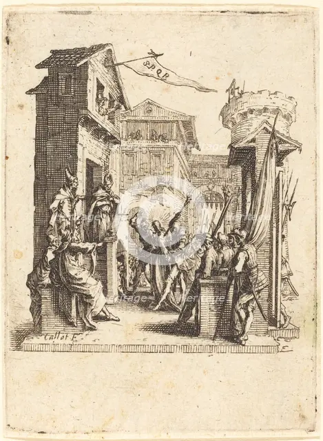 Christ before Caiaphas, c. 1624/1625. Creator: Jacques Callot.
