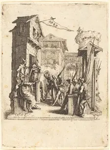Christ before Caiaphas, c. 1624/1625. Creator: Jacques Callot