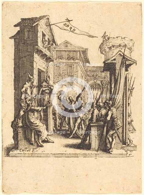 Christ before Caiaphas, c. 1624/1625. Creator: Jacques Callot.
