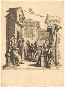 Christ before Caiaphas, c. 1624/1625. Creator: Jacques Callot