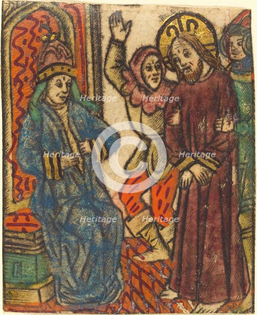 Christ before Caiaphas. Creator: Master of the Dutuit Mount of Olives.