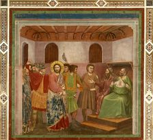 Christ before Caiaphas (From the cycles of The Life of Christ), 1304-1306. Creator: Giotto di Bondone (1266-1377)