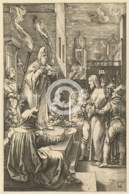 Christ Before Caiaphas, from The Passion of Christ, ca. 1598-1617. Creator: Unknown.