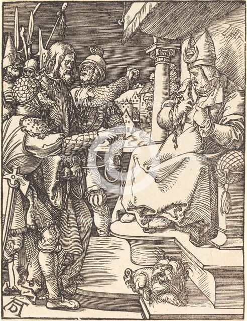 Christ before Caiaphas, probably c. 1509/1510. Creator: Albrecht Durer.