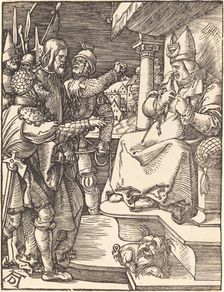 Christ before Caiaphas, probably c. 1509/1510. Creator: Albrecht Durer