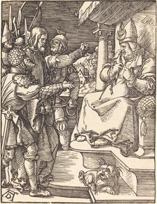 Christ before Caiaphas, probably c. 1509/1510. Creator: Albrecht Durer