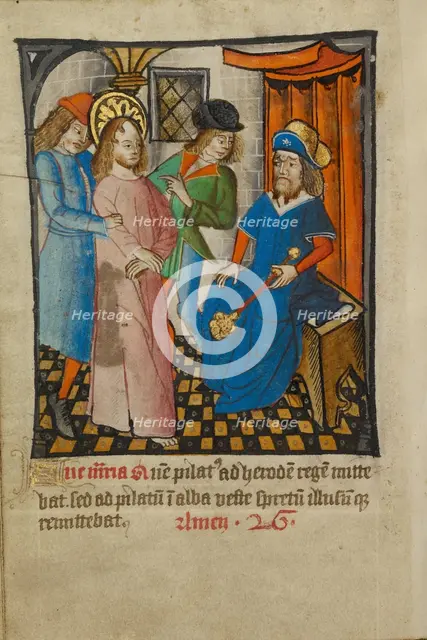 Christ Before Herod, about 1480-1490. Creator: Unknown.
