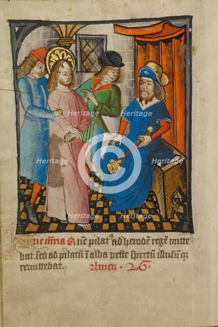 Christ Before Herod, about 1480-1490. Creator: Unknown.