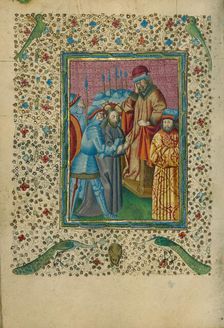 Christ before Herod; Book of Hours, about 1460. Creator: Unknown